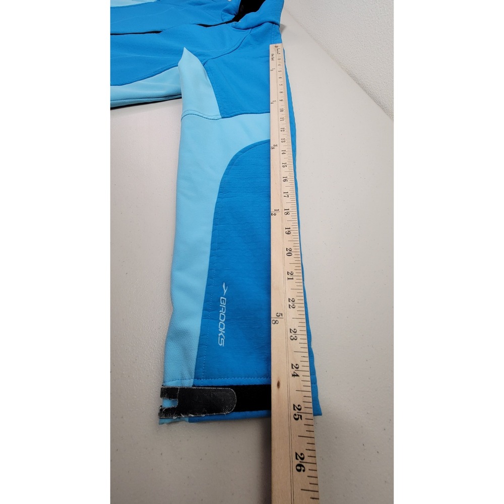 Brooks Women's Blue Light Blue Athletic Active Jacket Size Large Walking Running - Picture 13 of 16
